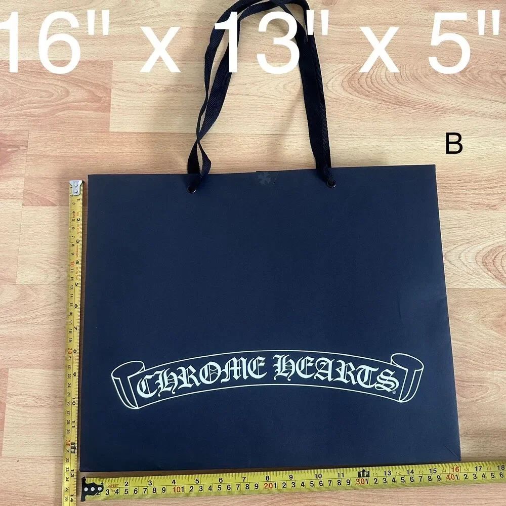 Chrome Hearts Paper Shopping Bag - black large, 16